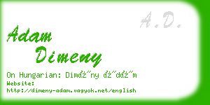 adam dimeny business card
